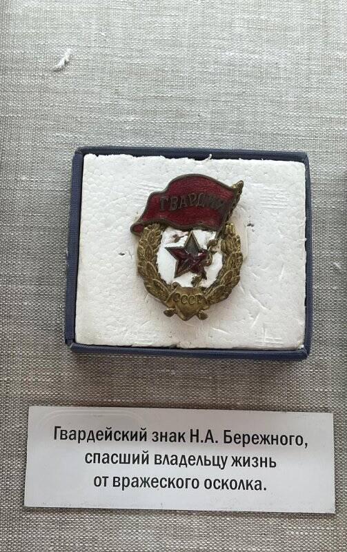 Знак нагрудный «Гвардия» воина 4мвдбр Бережного Н.А.