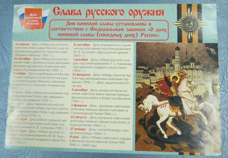 Плакат «Слава русского оружия».