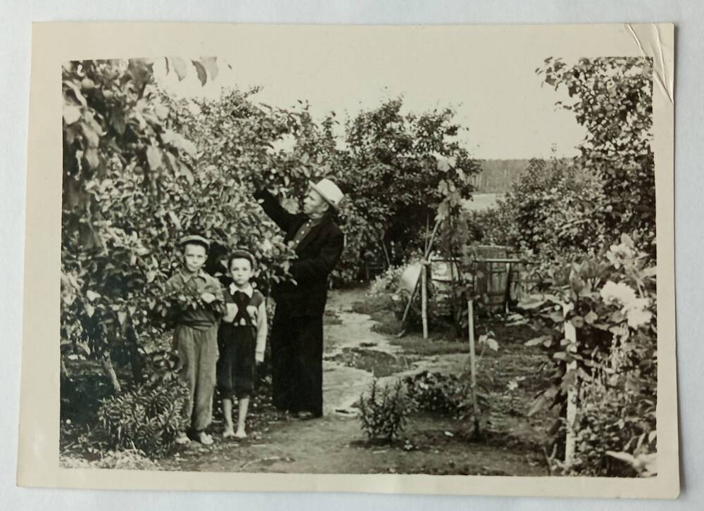 Фотография Мокеев П.Н. с внуками