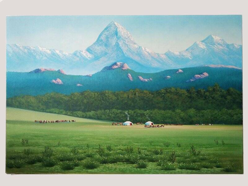 Пейзаж Монголии. Картина