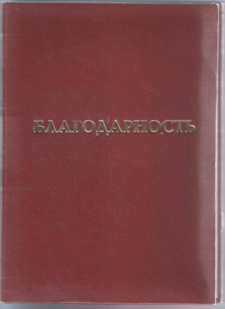 Благодарность Серову А.В. за добросовестный и плодотворный труд.