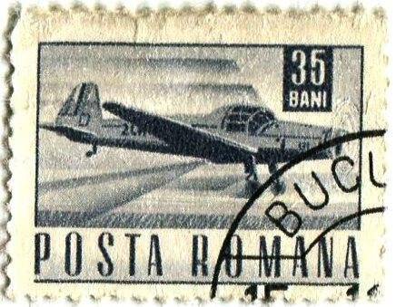 Марка почтовая. POSTA  ROMANA.35 BANI.