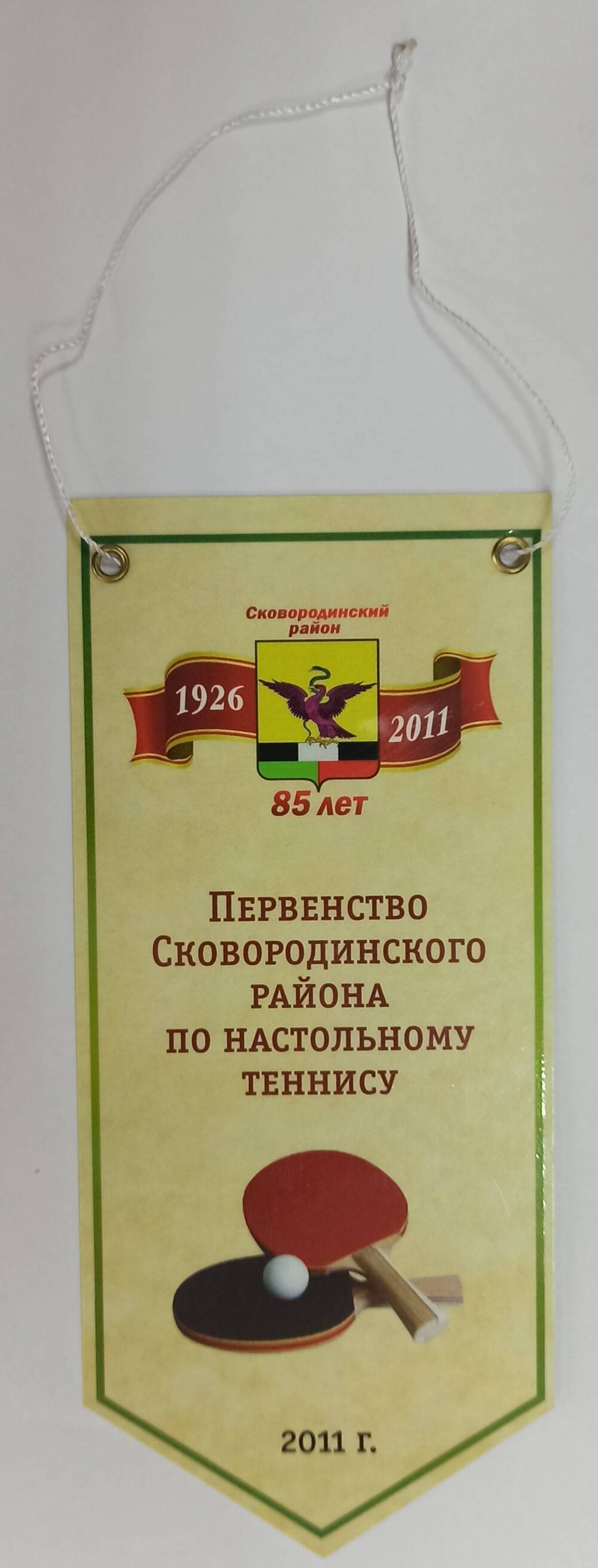 Вымпел Первенство Сковородинского района по настольному теннису к 85-летию Сковородинского района.