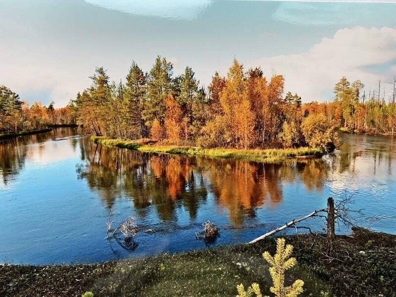 Фотография цветная. Осенний пейзаж