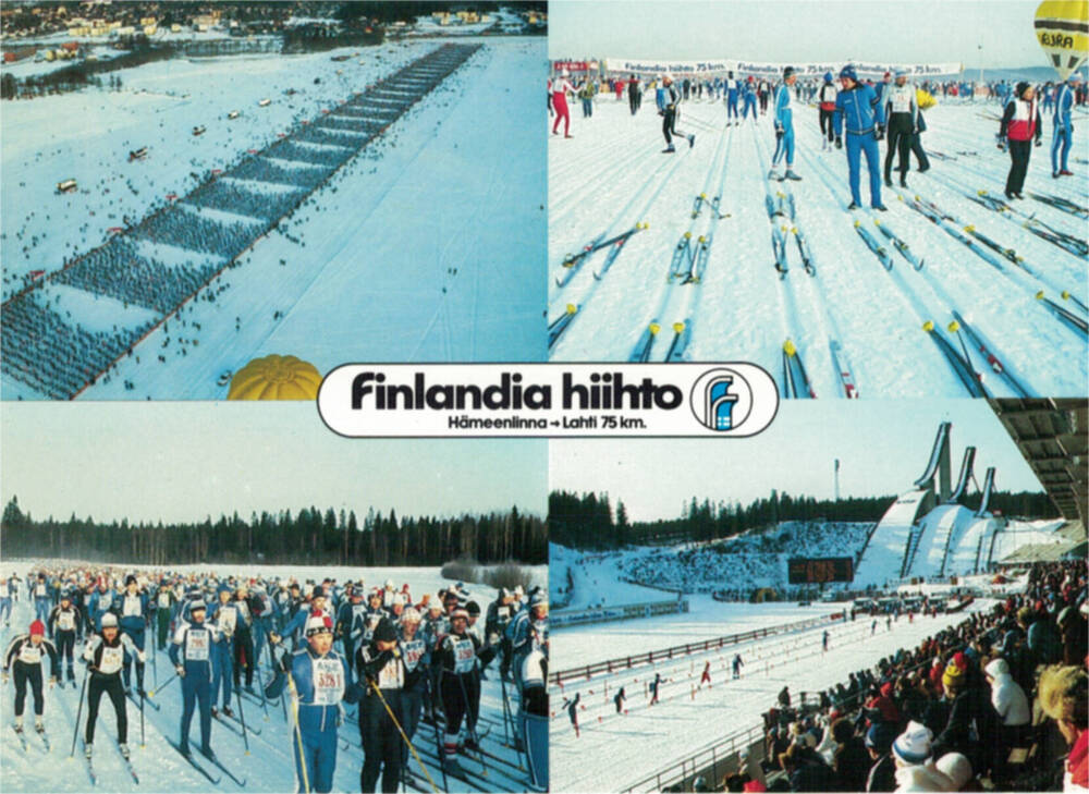 Открытка : марафон  в Финляндии 75 км.