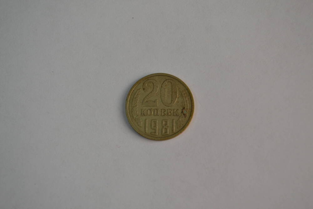 Монета СССР 1981 года 20 копеек