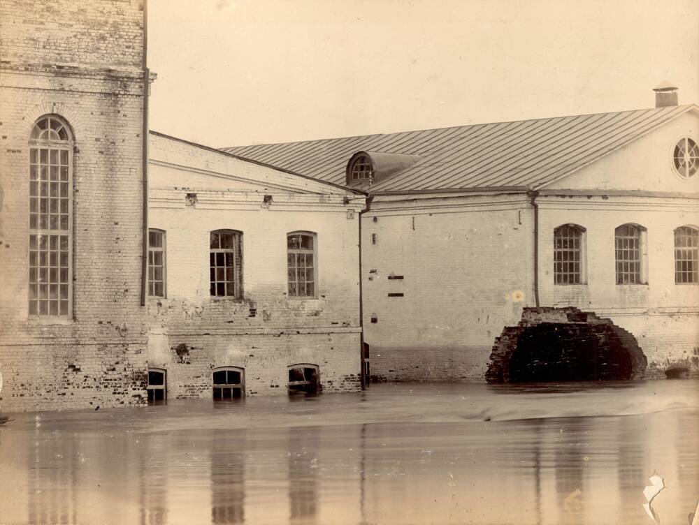 Фотоснимок 10 апреля 1908 г. Кондрово. Разлив Шани.