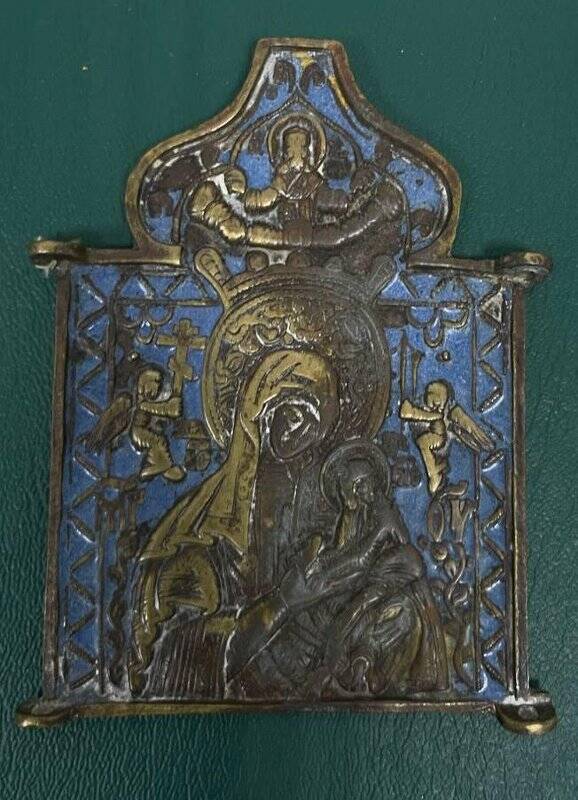 Икона литая Казанская Богородица
