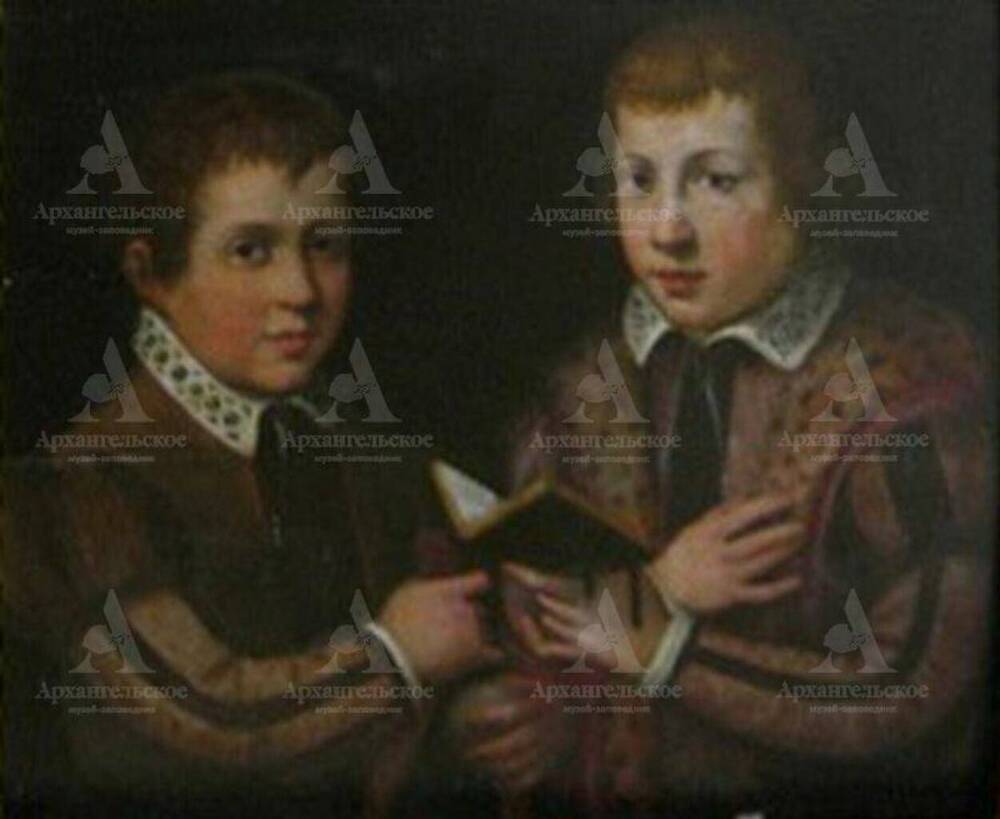 Портрет двух мальчиков с книгой