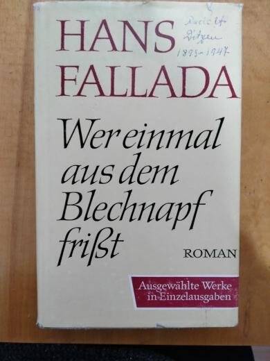 Книга. Hans Fallada Wereinmal aus dem Blechnapf frist