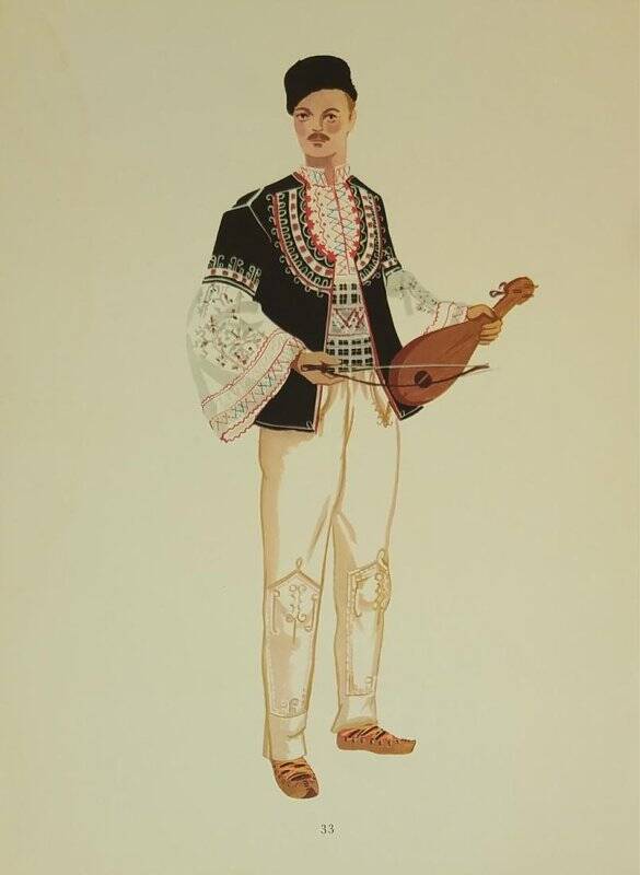 Молодой крестьянин Софийского уезда, из альбома «Национальная болгарская одежда»