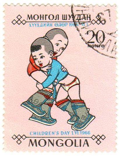 Марка почтовая «CHILDREN`S DAY I.VI.1966»