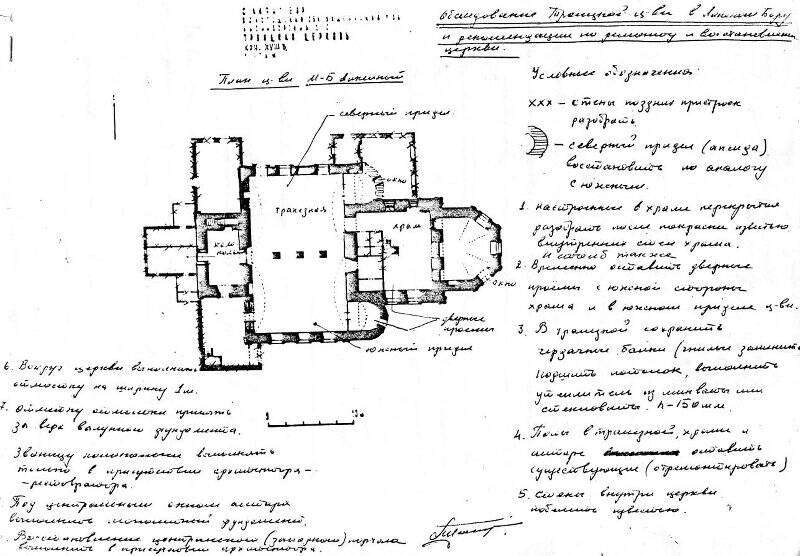 Акт обследования Троицкой церкви в Липином Бору