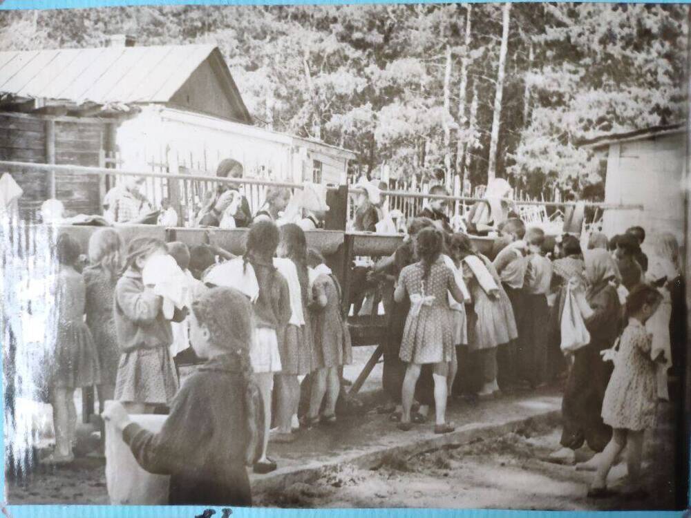 Фото: Умывание из фотоальбома Пионерский лагерь 1964 г.