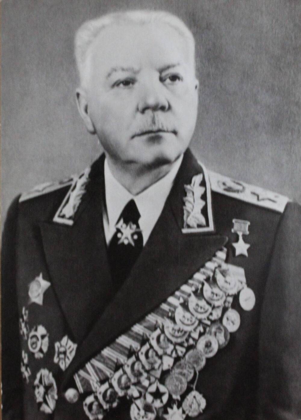 Фототкрытка. Маршал Советского Союза Климент Ефремович Ворошилов. 1960 год.
