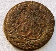 Монета 2 копейки 1763 года