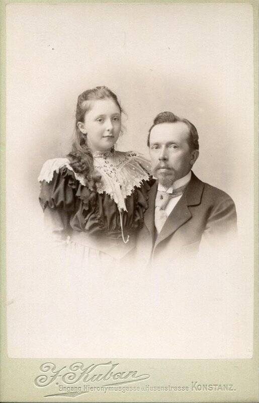 Ден Оттон Егорович с дочерью Елизаветой. Архив А.Ф. Кони