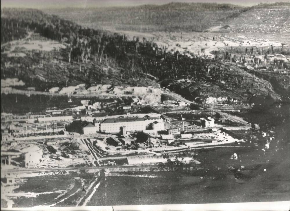 Фото ч/б. Панорама города 1958 год