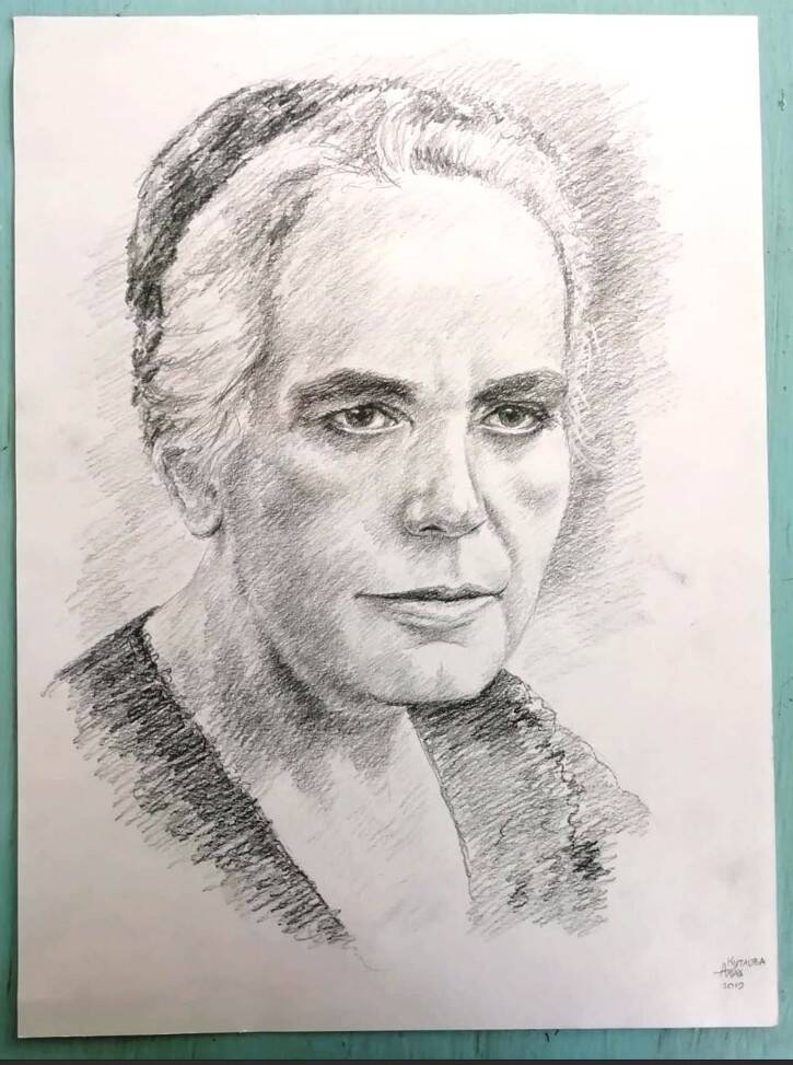 Портрет Каридад Меркадер (1892-1975), в 1941-1943 годах преподавала в испанской группе Кушнаренковской объединённой партийной школе в селе Кушнаренков