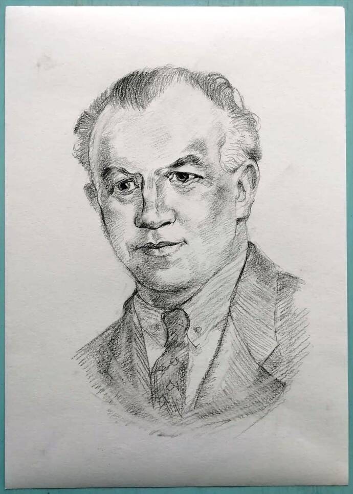 Портрет Васила Коларова (1877-1950), в 1922-1924 годах Генерального секретаря Исполкома Коммунистического Интернационал. Преподавал в болгарской групп