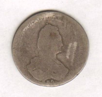Монета, полуполтинник (25 копеек) Екатерина II. Россия страна