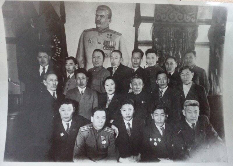 Фотография. А.И. Новгородов в Усть-Алданском районе, 1946г.