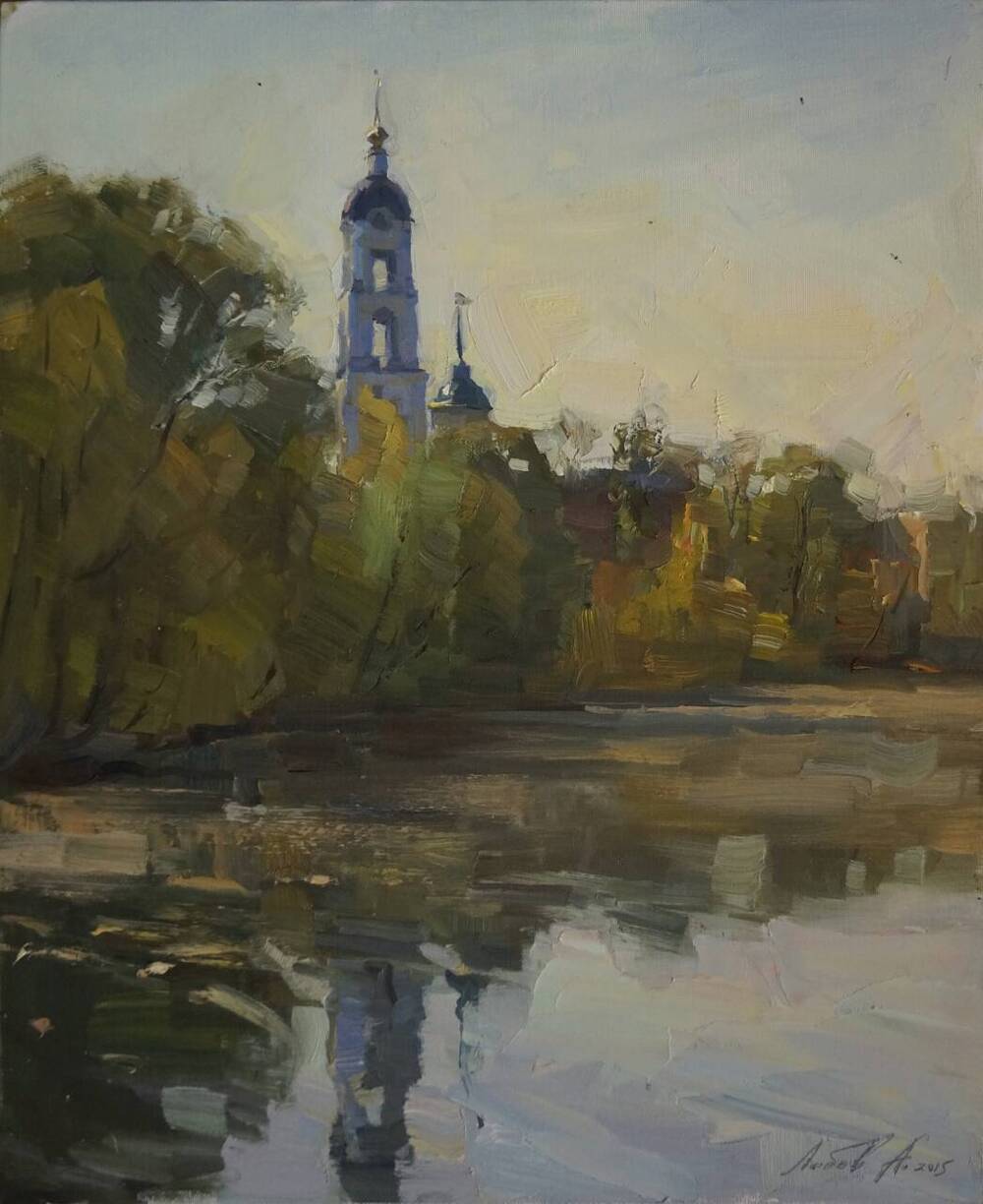 Картина «Вид на колокольню» А.В. Лобов