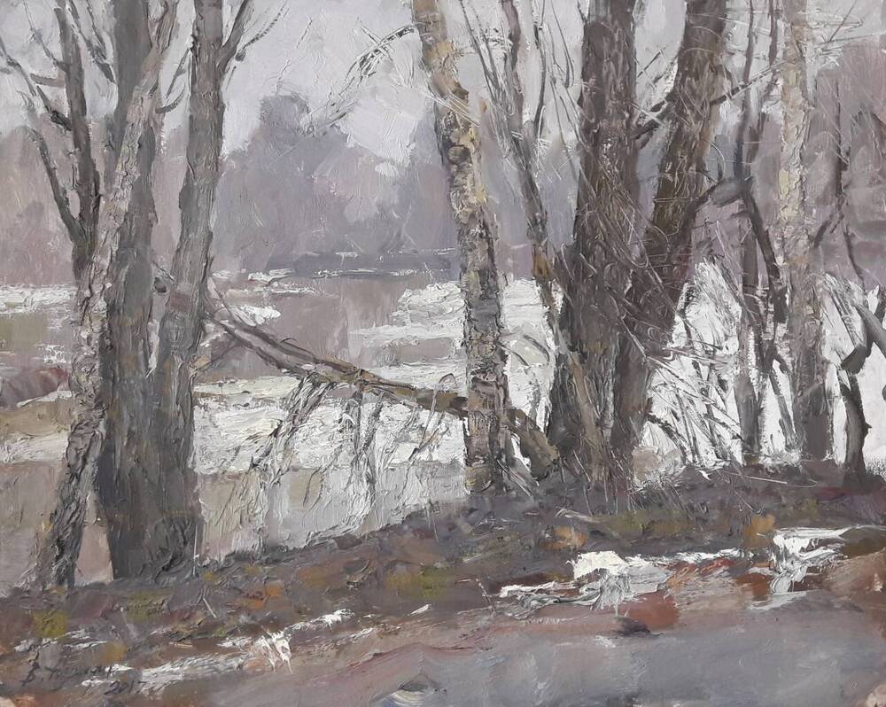 Картина «У реки» В.Ю. Нуждин