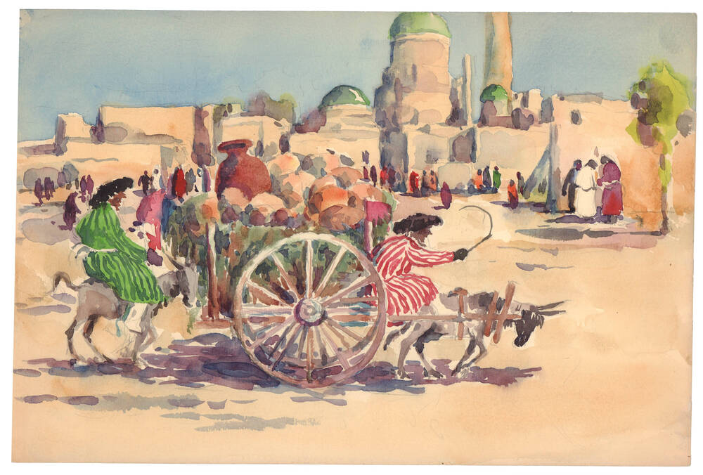 Рисунок «На базар. Хива»