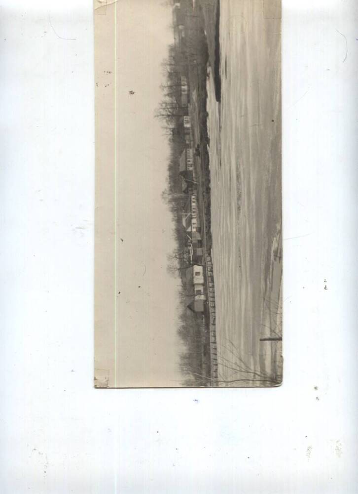 фото ч/б. Пруд. Дорога через плотину на больницу. 1959г.