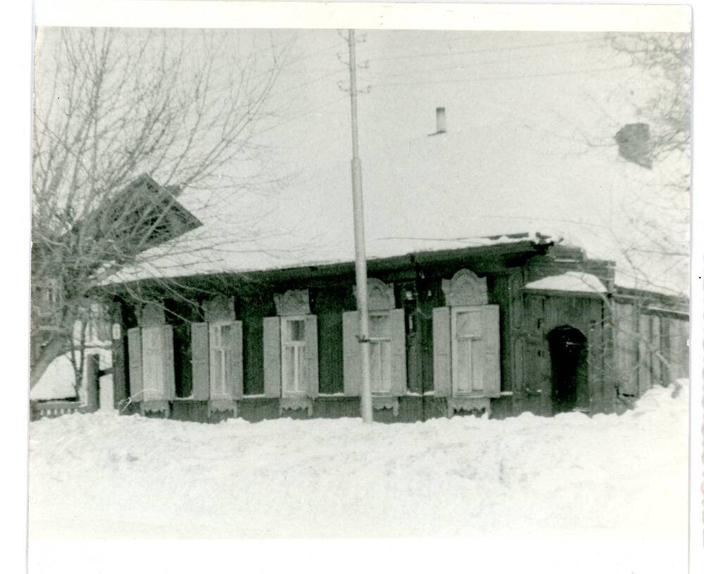 Фотография дома Альбановых в Уфе зимой