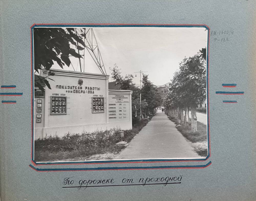 Фотография из альбома История фабрики и города Камешково. Дорожка от проходной,  до фабрики .