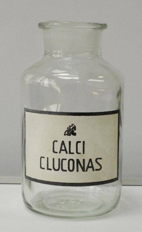 Стеклянная бутыль «CALCII GLUCONAS» (штонглаз)