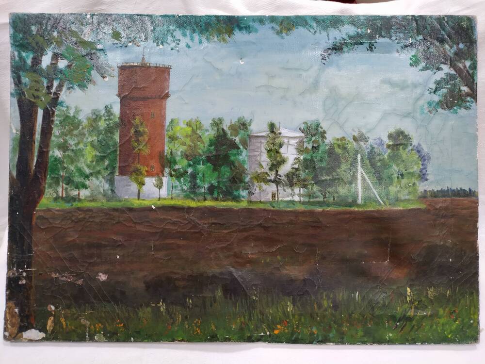 Картина Е.С. Омельченко.  «Водонапорные башни»
