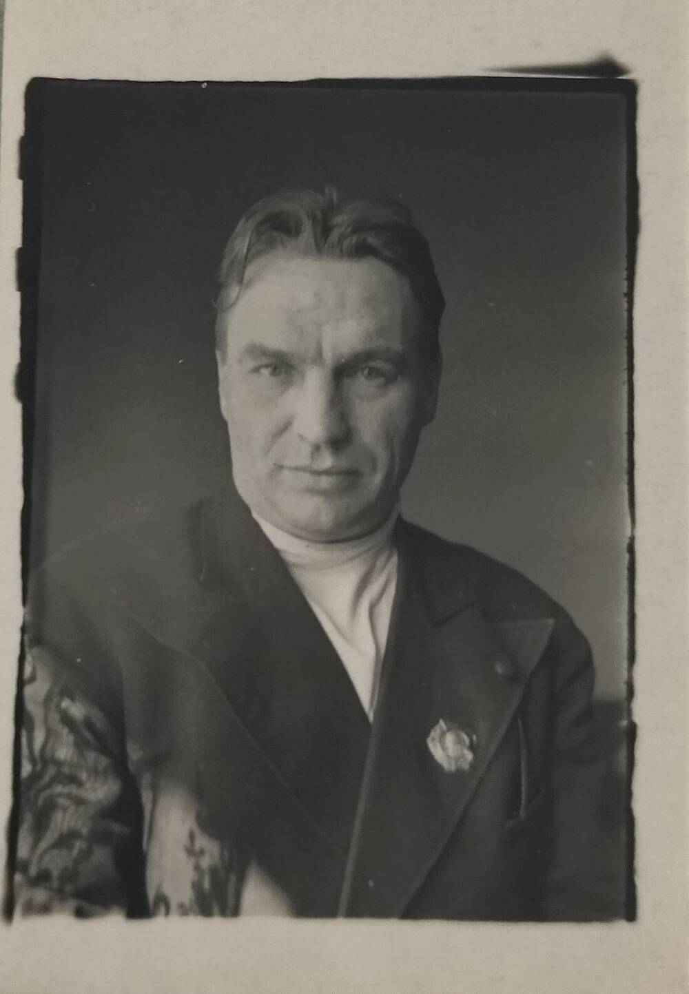 Опечаток-фотография. Портрет В.П.Чкалова, 1936 год. Погрудной фас.