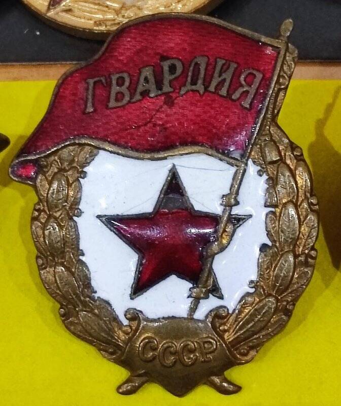 Знак нагрудный «Гвардия» Екимова Николая Петровича.