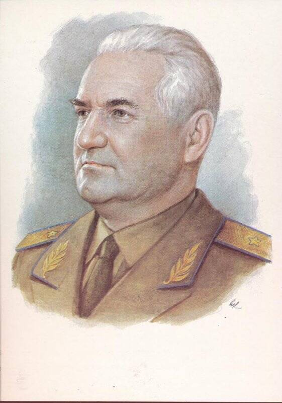 Открытка почтовая. В.Ф. Болховитинов (1899-1970). Из набора открыток почтовых в суперобложке «Творцы отечественной авиации».