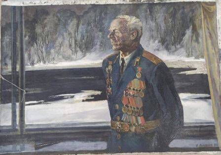 Портрет участника ВОВ полковника Корякина
