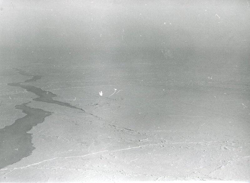 Фотография. Разводья в районе лагеря дрейфующей станции СП-22. Снимок с самолета.
