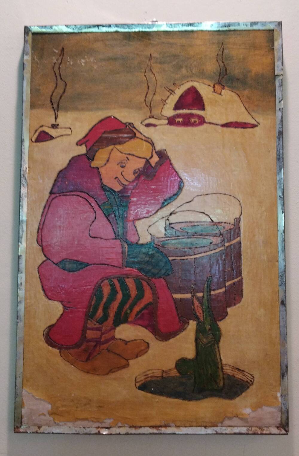 Доска с сюжетом из сказки «По щучьему велению»