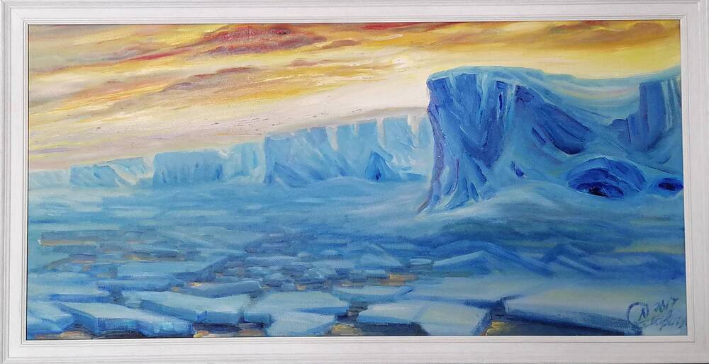 Картина «Ледяной барьер в море Рисер-Ларсена».