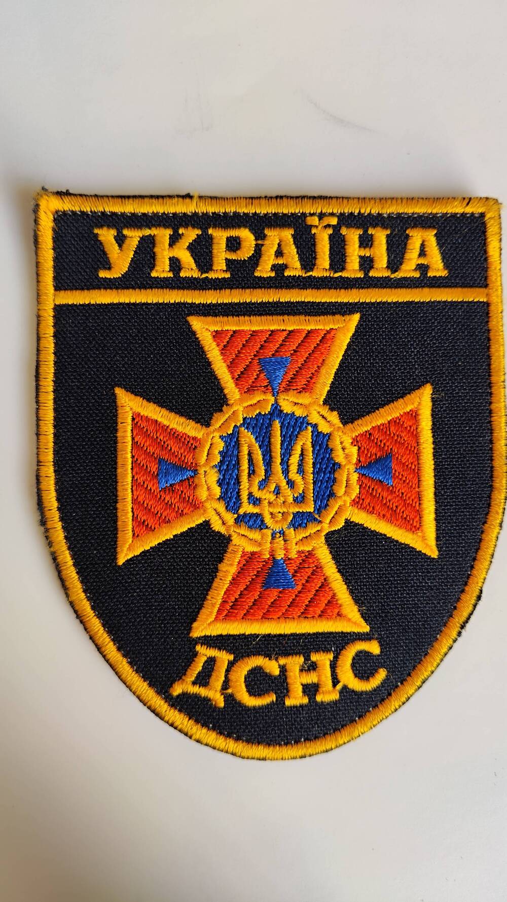 Шеврон на липучке Государственной службы Украины по чрезвычайным ситуациям