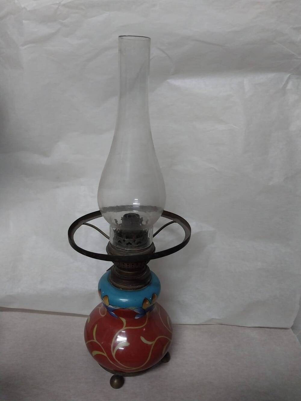 Лампа керосиновая, настольная, конец XIX - начало XX века.