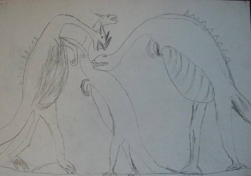 Динозавры. Детский рисунок
