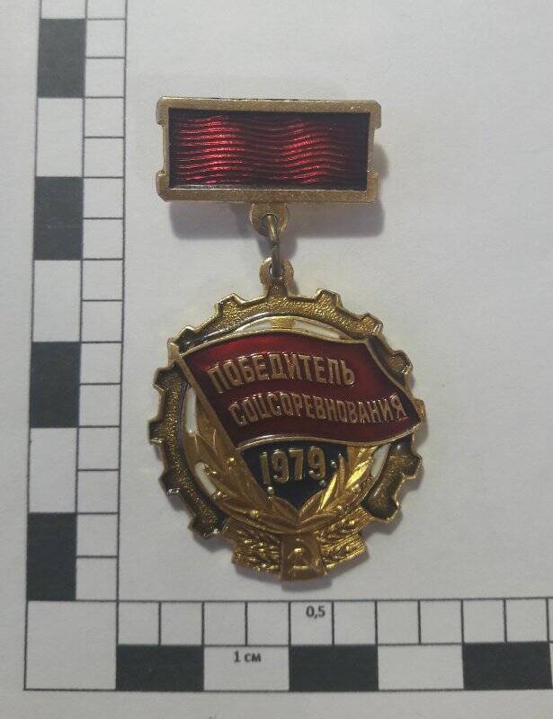 Знак «Победитель социалистического соревнования 1979г.»,  Верхозина А.П.