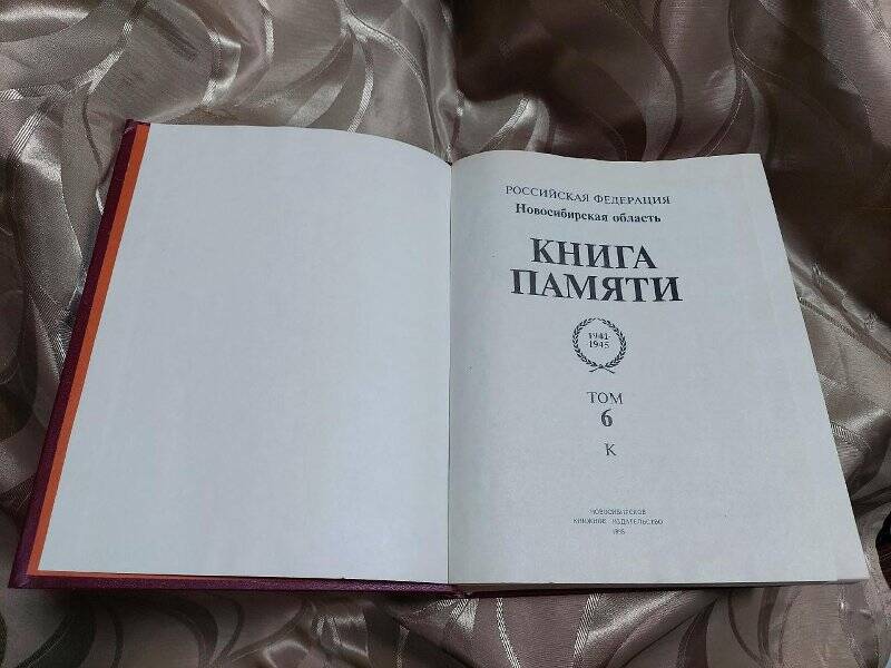 Книга. Книна памяти НСО, том-6.