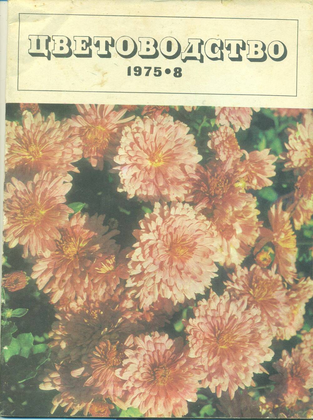 Журнал  «Цветоводство» № 8. 1975 г.