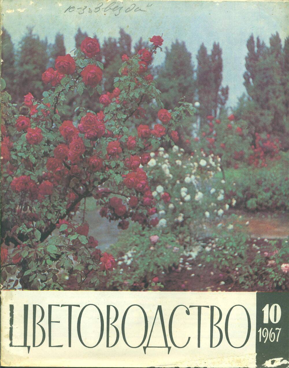 Журнал  «Цветоводство» № 10. 1967 г.