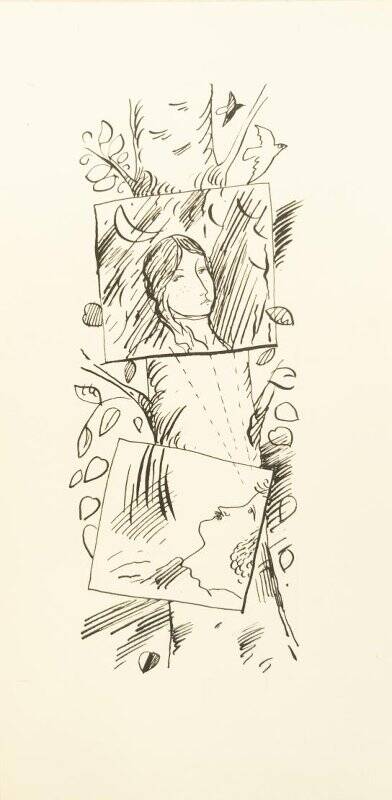 рисунок. Иллюстрация к стихам Сергея Матвеева «Нош ик, нош азяд уси» («Снова и снова упал пред тобой»).