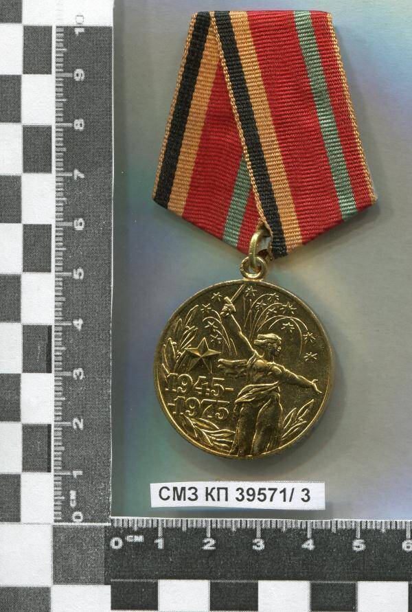 Медаль юбилейная Тридцать лет победы в Великой Отечественной войне 1941-1945 гг. Участнику войны П.Н. Сорнева.
